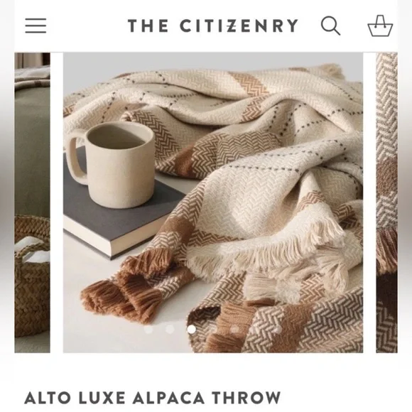 🆕NWT THE CITIZENRY ALTO LUXE ALPACA THROW - Picture 6 of 10